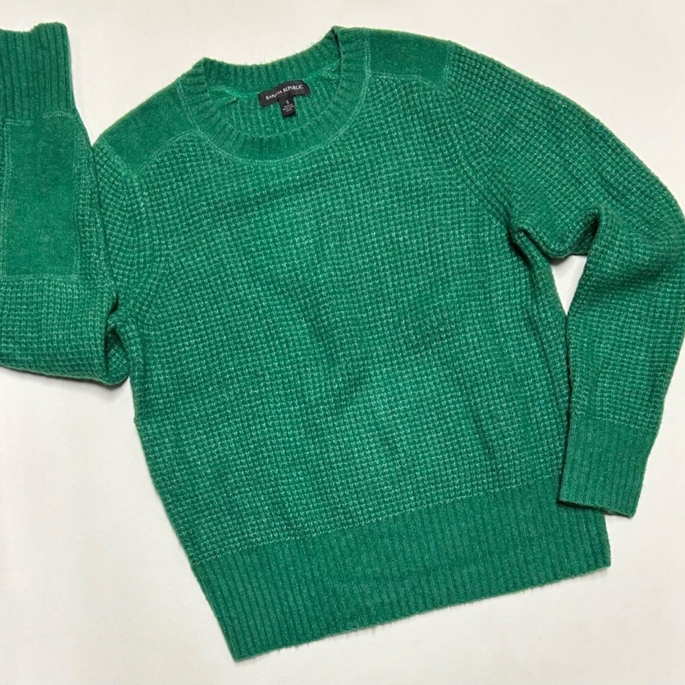 Banana Republic Women's Aire Waffle-Knit Crew Neck Sweater